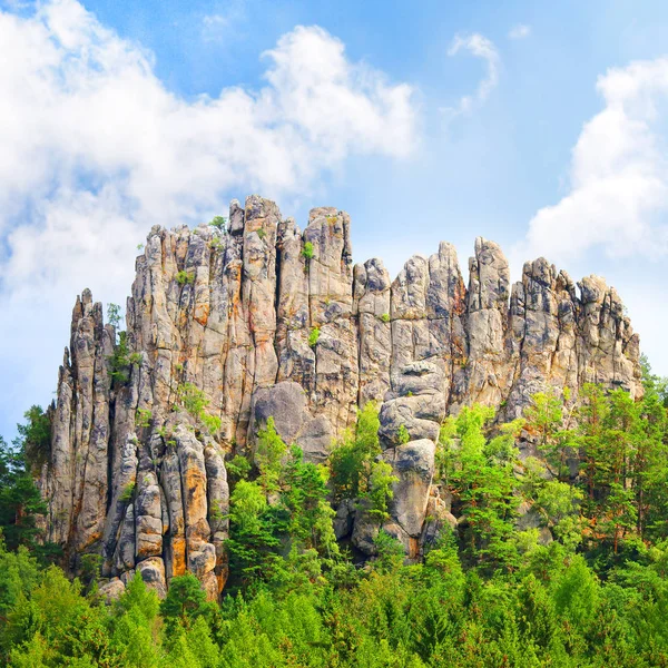 Amazing Rock Formation Sandstone Towers Beautiful Landscape Cesky Raj Czech — Stock Photo, Image