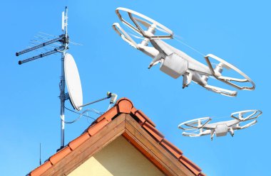 Dronlar ev üzerinde