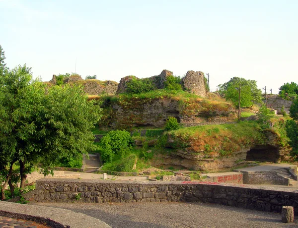 Ancient structures fortress  Moraca River bank Podgorica Montene — Stock Photo, Image