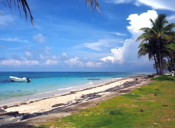 Sally Peachie Beach Big Corn Island Nicarágua América Central — Fotografia de Stock