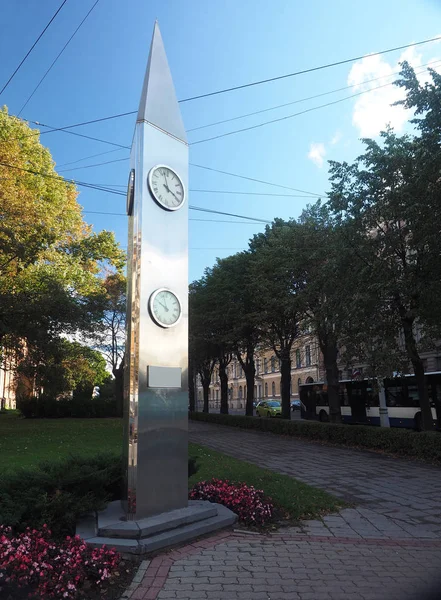 Orologio dell'amicizia Kobe Riga, Lettonia, Europa — Foto Stock
