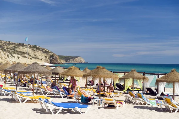 Redakcja Salema beach Algarve Portugalia — Zdjęcie stockowe