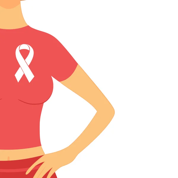 乳房癌意識女性 — ストックベクタ