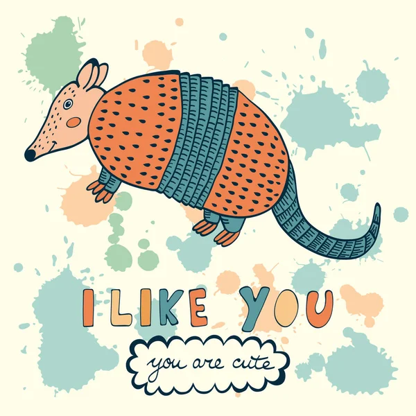 I like you you are cute — Stock Vector