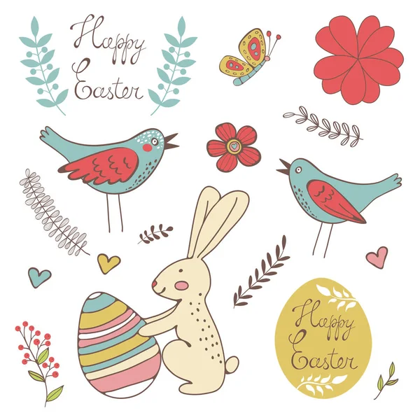 Colorful Easter related elements collection — Stock Vector