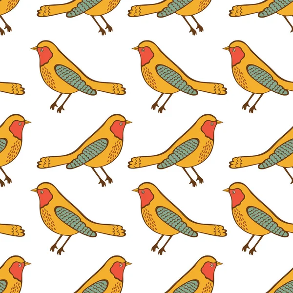 Ptáci bezešvé vzor — Stockový vektor