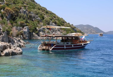 Kekova Türk ahşap tur gemi geldi