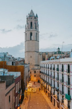 Çan kulesi Reus kilise, Prioral de Sant Pere, şehir Catalonia, İspanya
