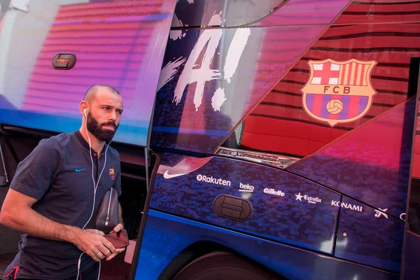 Futbol oyuncu Futbol Club Barcelona futbol maçtan önce Mascherano