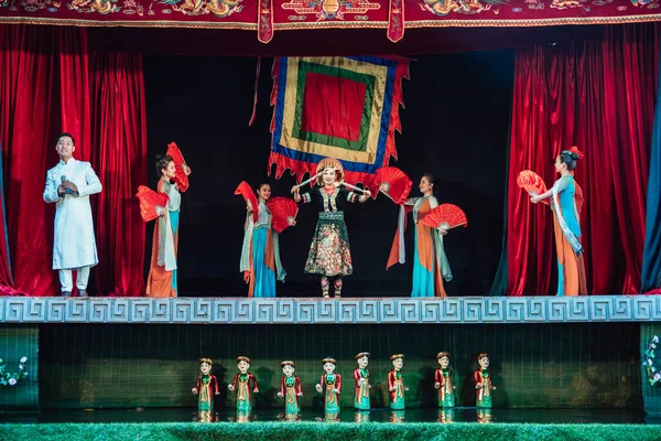 Декабря 2020 Года Ханой Вьетнам Кукольное Представление Воде Является Традицией — стоковое фото