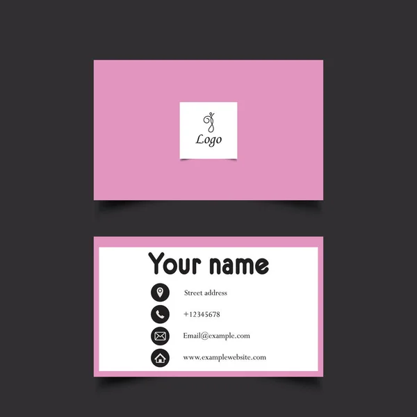 Business Card Template — Stock Vector