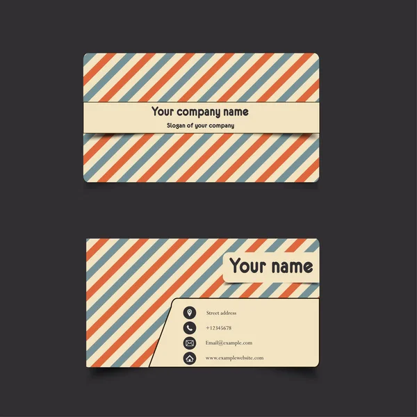 Business Card Template — Stock Vector