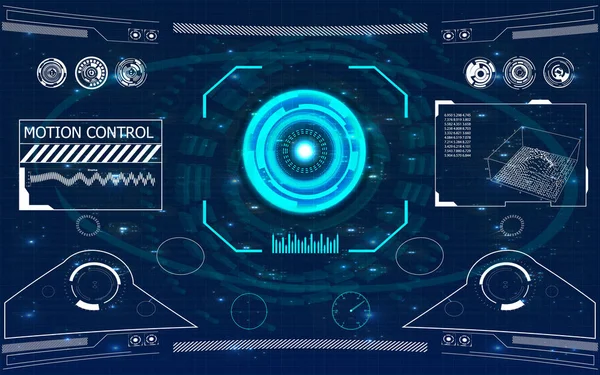 Radar ekranı. Vektör çizim tasarımınız için. Teknolojik altyapı. Fütüristik kullanıcı arabirimi. Hud.