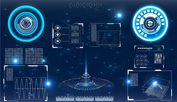 Tela Radar Ilustração Vetorial Para Seu Design Antecedentes Tecnológicos Interface — Vetor de Stock