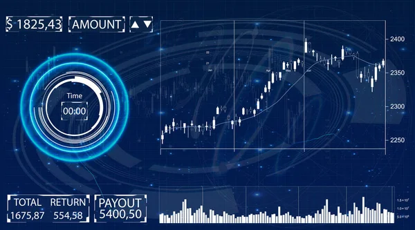 UI HUD para aplicativo de negócios . —  Vetores de Stock