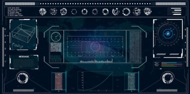 Hud.Radar ekran. Geleceğin kullanıcı arabirimi.