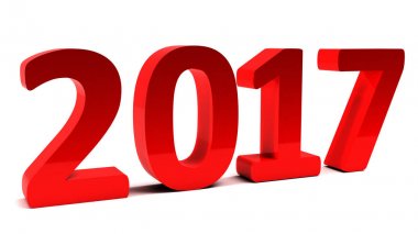 3D 2017 kırmızı metin