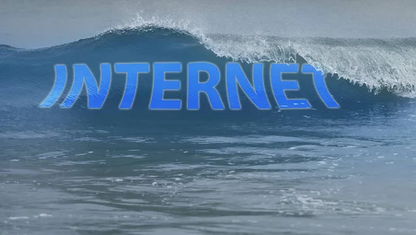 Surfen auf der Internet-Welle — Stockfoto