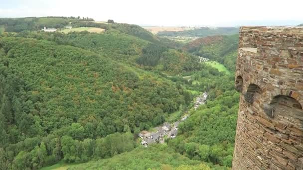 Vista sulla valle di Brodenbach a Hunsrueck (Renania-Palatinato, Germania ) — Video Stock