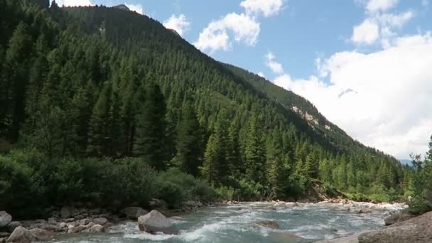 Krimml Vallée d'Achental aux chutes d'eau de Krimml en terre de Salzburger. Autriche — Video