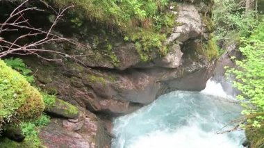 Yine de Tirol vahşi Gerlostal vadide akan Gerlos akışı / Avusturya.