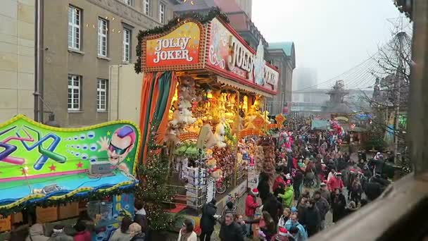 Christmas fair on Spandau district of Berlin — Stock Video