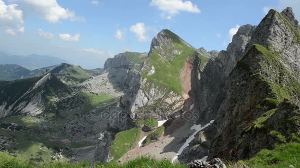Горы Рофана в Альпах Карвенделя — стоковое видео