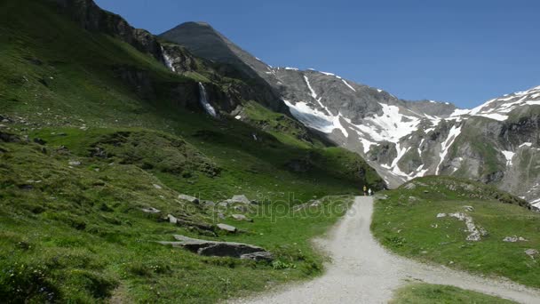 Grossglockner peak to Pasterze glacier — Stock Video