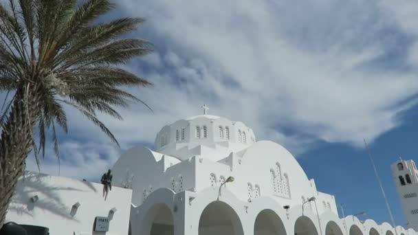 Promenade of Fira at Santorini (Greece) — Stock Video