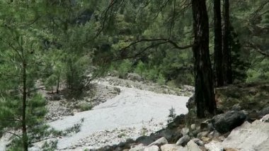 İnsanlar aracılığıyla Samiriye Gorge Girit (Yunanistan, hiking). 