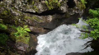 Yine de Tirol vahşi Gerlostal vadide akan Gerlos akışı / Avusturya.