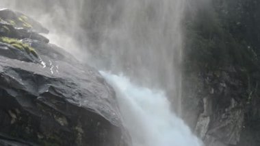 Krimml şelaleler Pinzgau, Avusturya Salzburger arazi içinde. Avrupa Alpleri manzara orman ile.