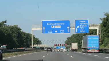 A2 otoyolunun yanında Hannover Dortmund doğru boyunca sürüş. Morotway değiş tokuş A7 Kassel Hamburg Bremen