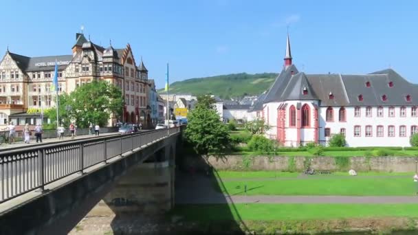 Bernkastel Cuez Rheinland Pfalz Tyskland Augusti 2019 Stadsbilden Bernkastel Cuez — Stockvideo