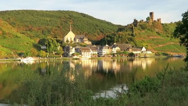 cityscape of village Beilstein at Moselle river in Germany.