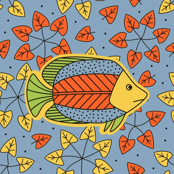 Dessin à la main - poisson . — Image vectorielle