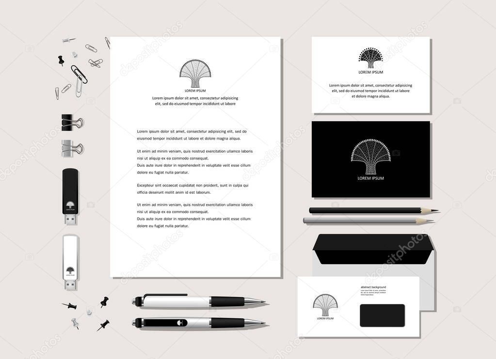 corporate identity with the stylized tree