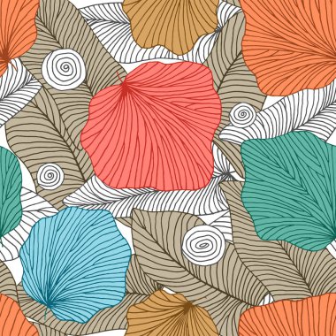 Yapraklı kusursuz desen.