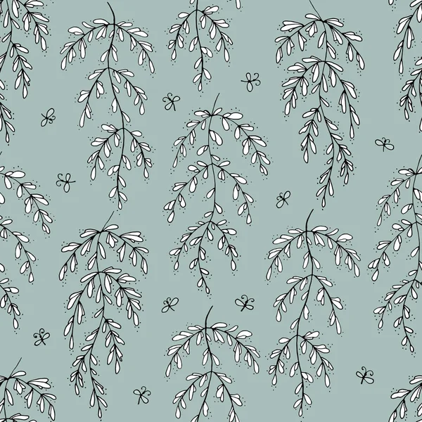 Modèle sans couture avec des feuilles. — Image vectorielle