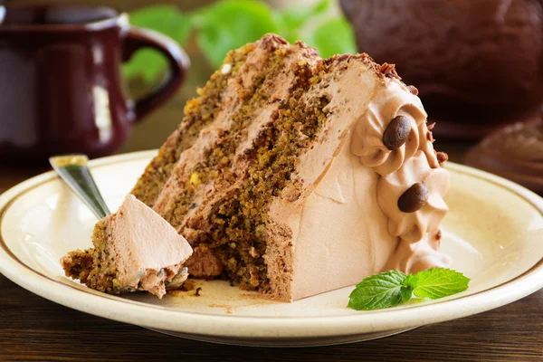 Кофейный торт с шоколадом . — стоковое фото