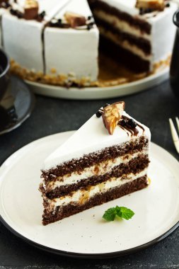 Çikolatalı kek. seçici odak.