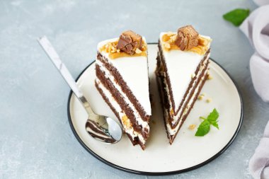 Çikolatalı kek. seçici odak.