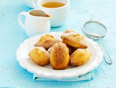 Karamelli Fransız kurabiyesi. seçici odak.