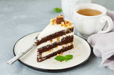 Çikolatalı kek. seçici odak.