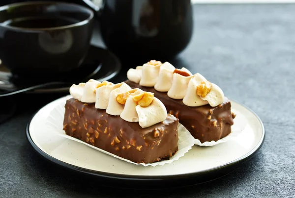 Pedaço Delicioso Bolo Caramelo — Fotografia de Stock