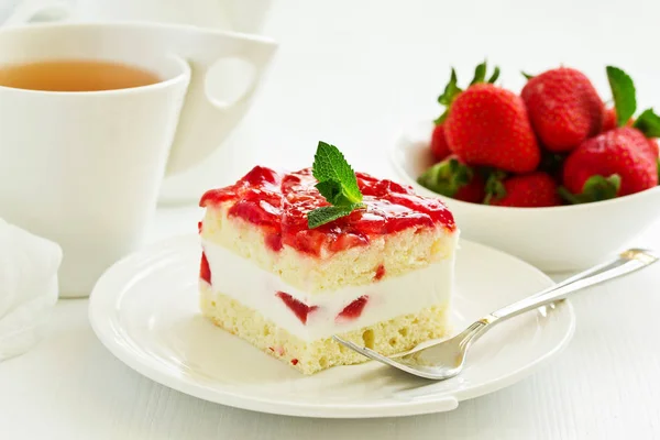 Strawberry Cake Charlotte French Cuisine — Stock Photo, Image