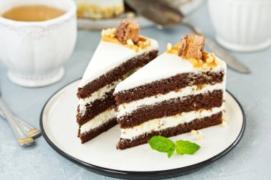 Çikolatalı kek. seçici odak.