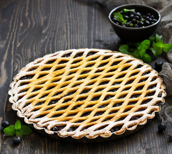 Freshly Baked Homemade Blueberry Pie — Stock Photo, Image