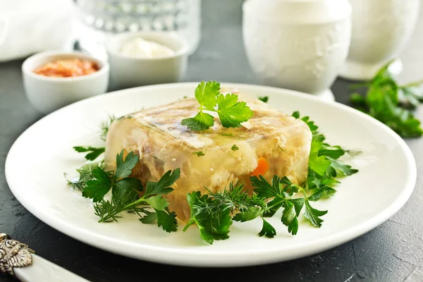 Meat Jelly Ukrainian Food — Stock Photo, Image