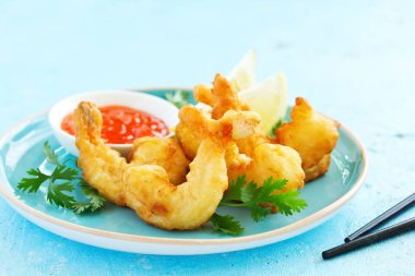 Baharatlı Tempura Jumbo Karidesler.